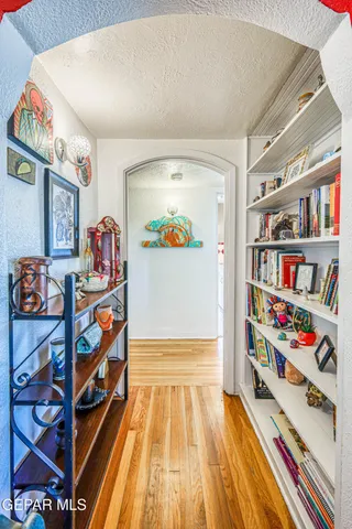 a view of a balcony with city view