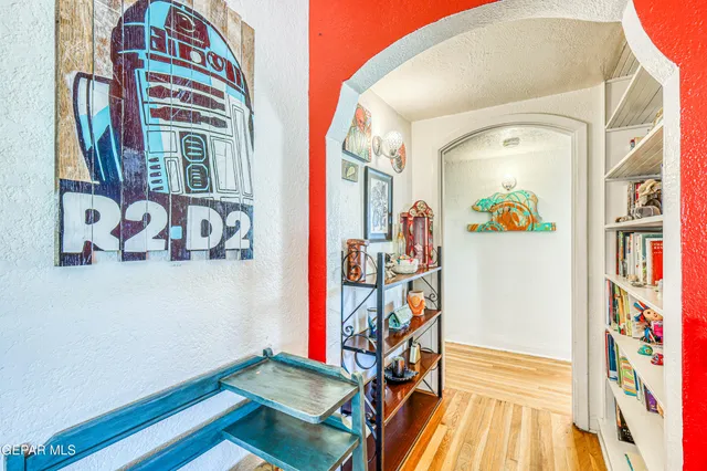 a view of a house with a backyard and porch