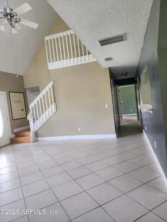 a view of an entryway with a window