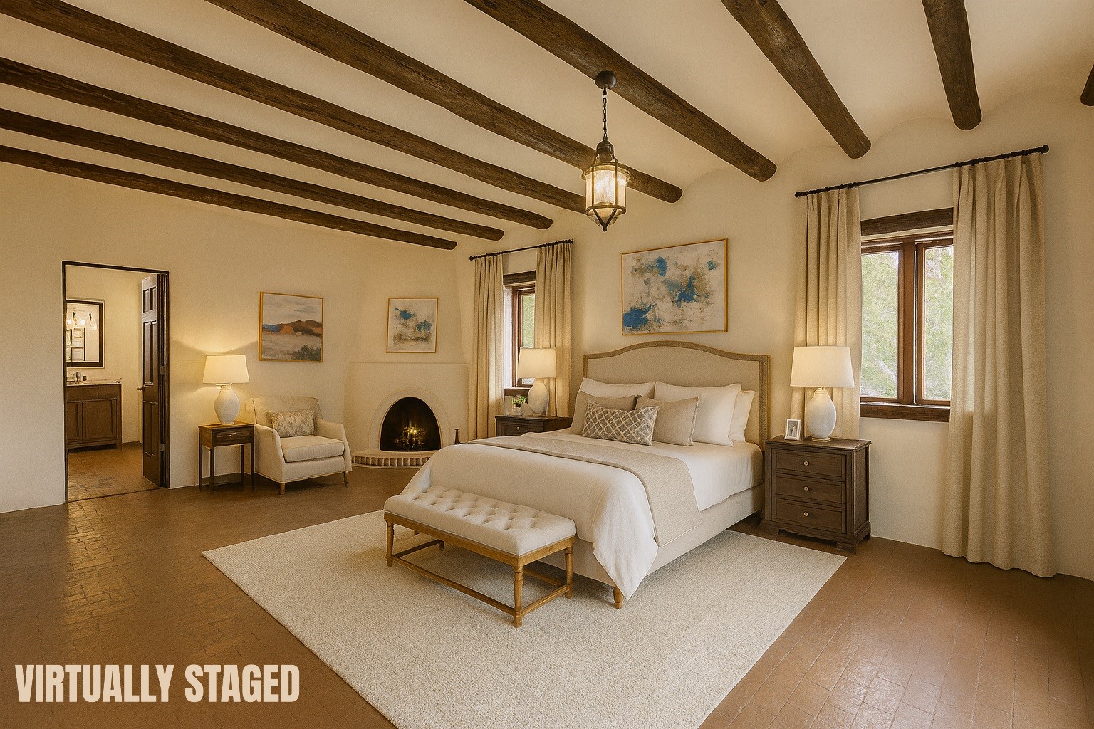 54 Rons Road Santa Fe, NM 87508 - Photo 41 of 99 Ensuite Bedroom virtually staged