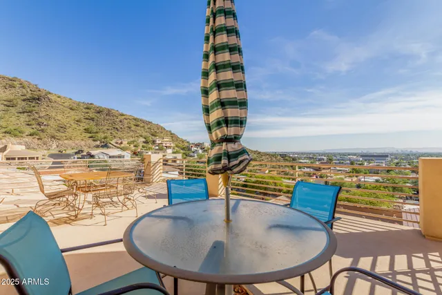 a view of an outdoor space with seating area