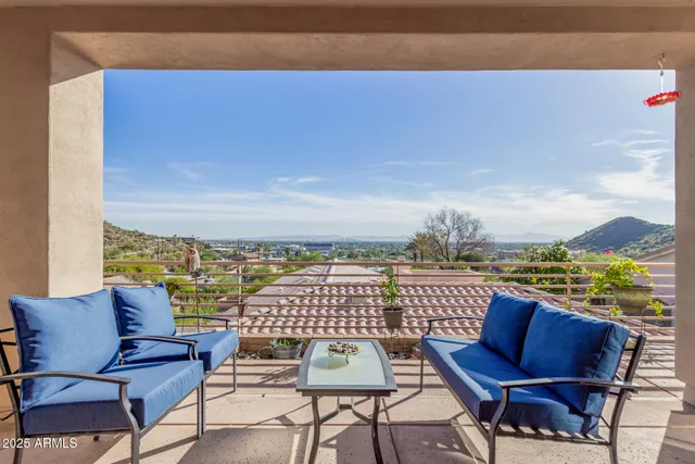 a view of city and mountain