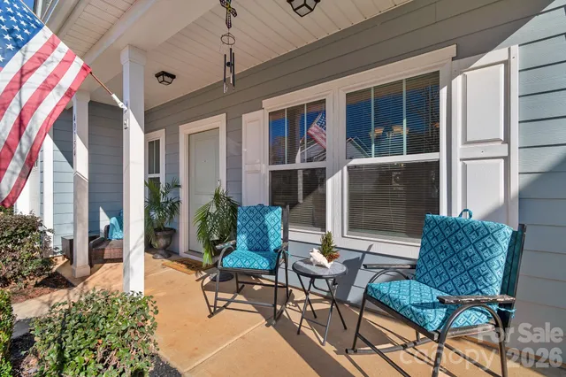 a outdoor living space with furniture