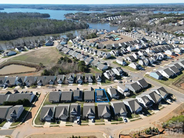 an aerial view of multiple house