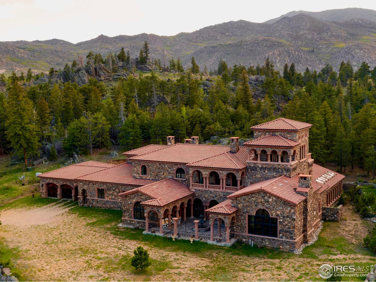 9200 Old Flowers Road Bellvue, CO 80512 - Photo 12 of 50 a aerial view of a house with a big yard