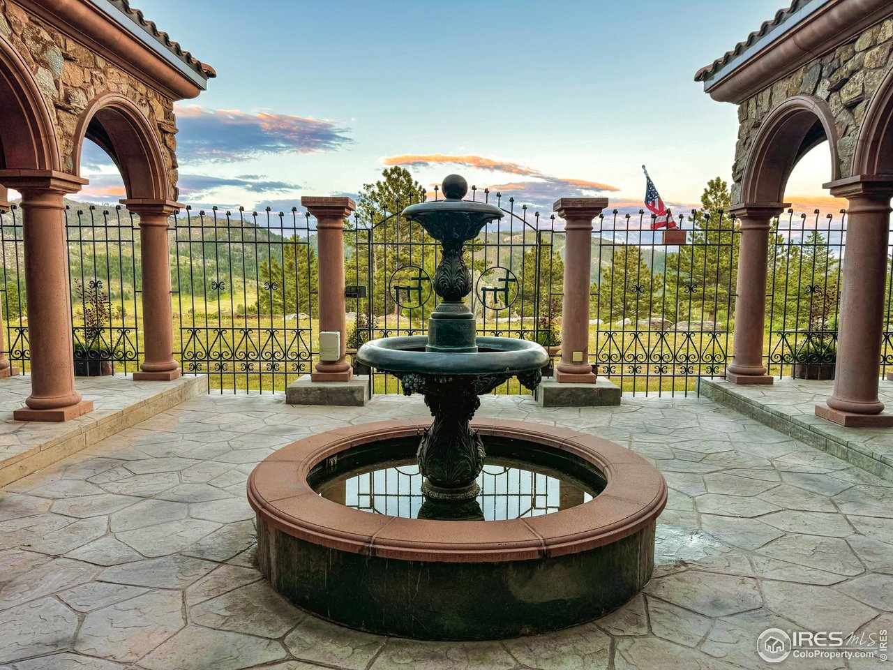 9200 Old Flowers Road Bellvue, CO 80512 - Photo 15 of 50 a view of a fountain in the patio