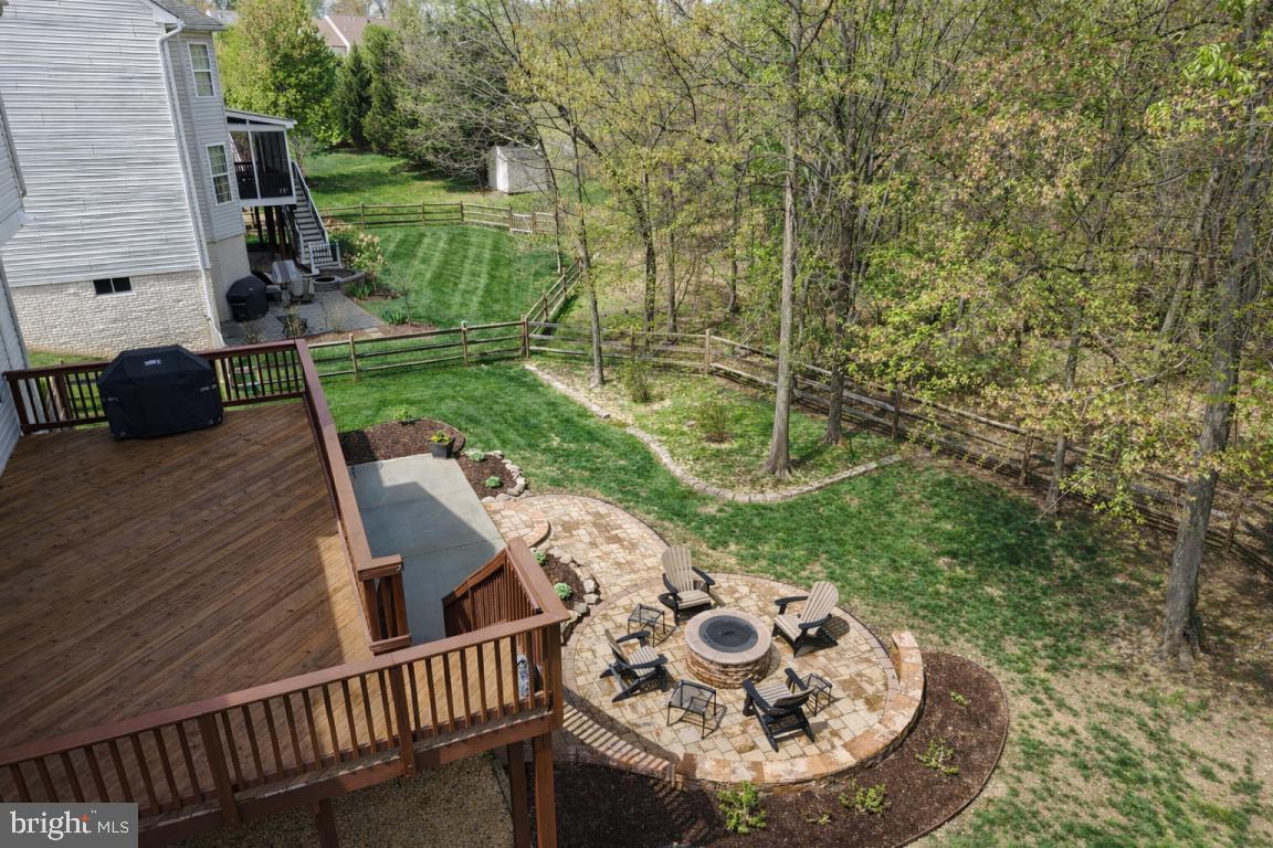 8315 Shimmering Rock Road Gainesville, VA 20155 - Photo 45 of 49 Aerial Shot - Deck & Fire Pit