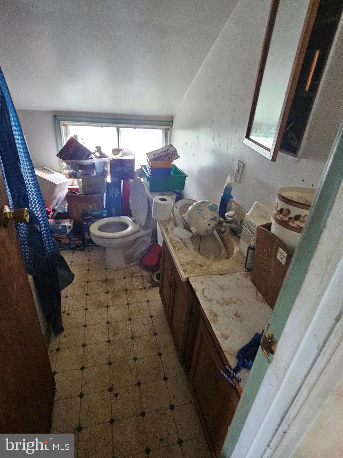 139 Ivy Hill Road Levittown, PA 19057 - Photo 20 of 30 a bathroom with a sink a toilet and a shower curtain