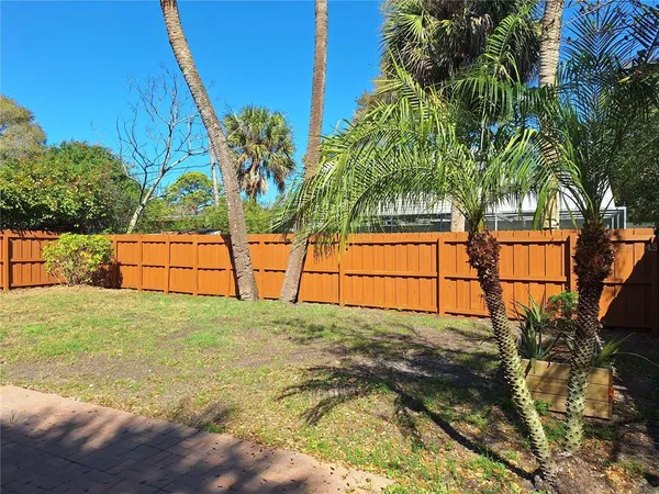 a backyard of a house