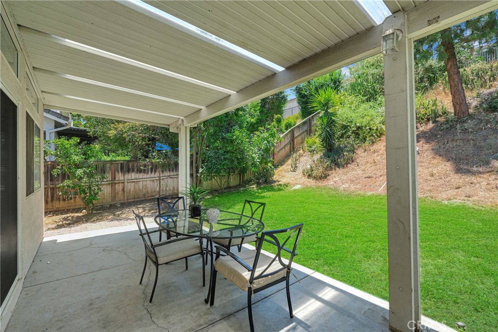 5895 Applecross Drive Riverside, CA 92507 - Photo 31 of 35 a view of a chairs and table in patio with a yard