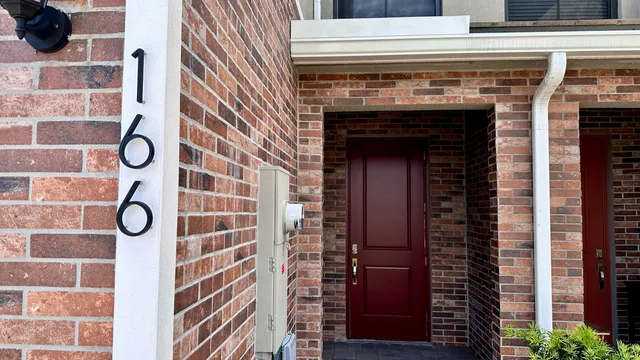 a front view of a building with a shower