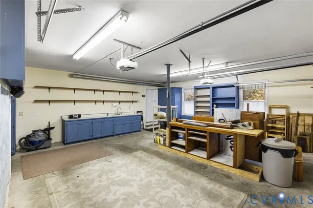 a view of a park with a tree