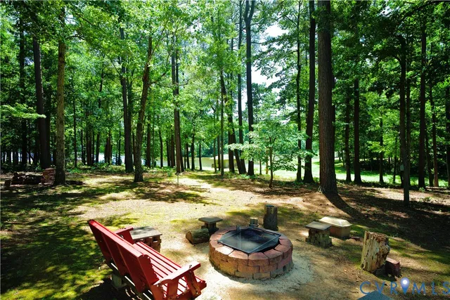 a view of a lake with a mountain