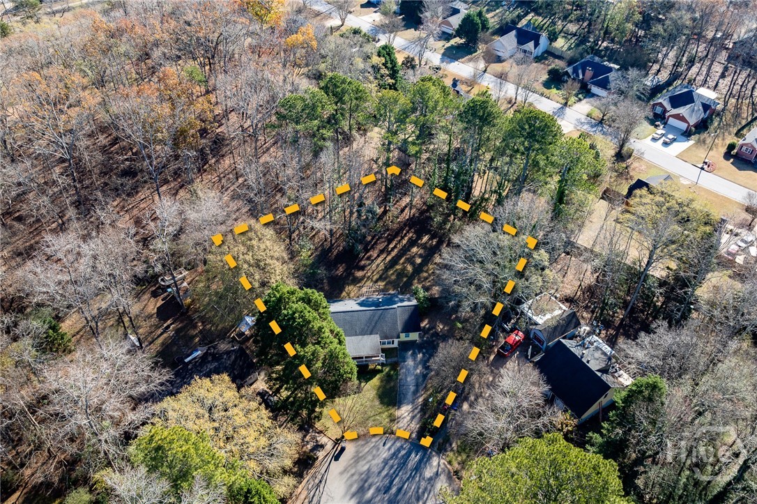 135 Longbranch Court Athens, GA 30605 - Photo 30 of 37 Aerial View with Estimated Property Lines