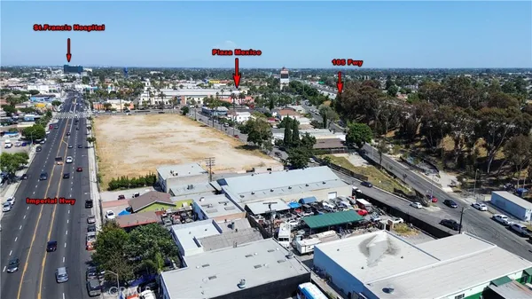 an aerial view of a city