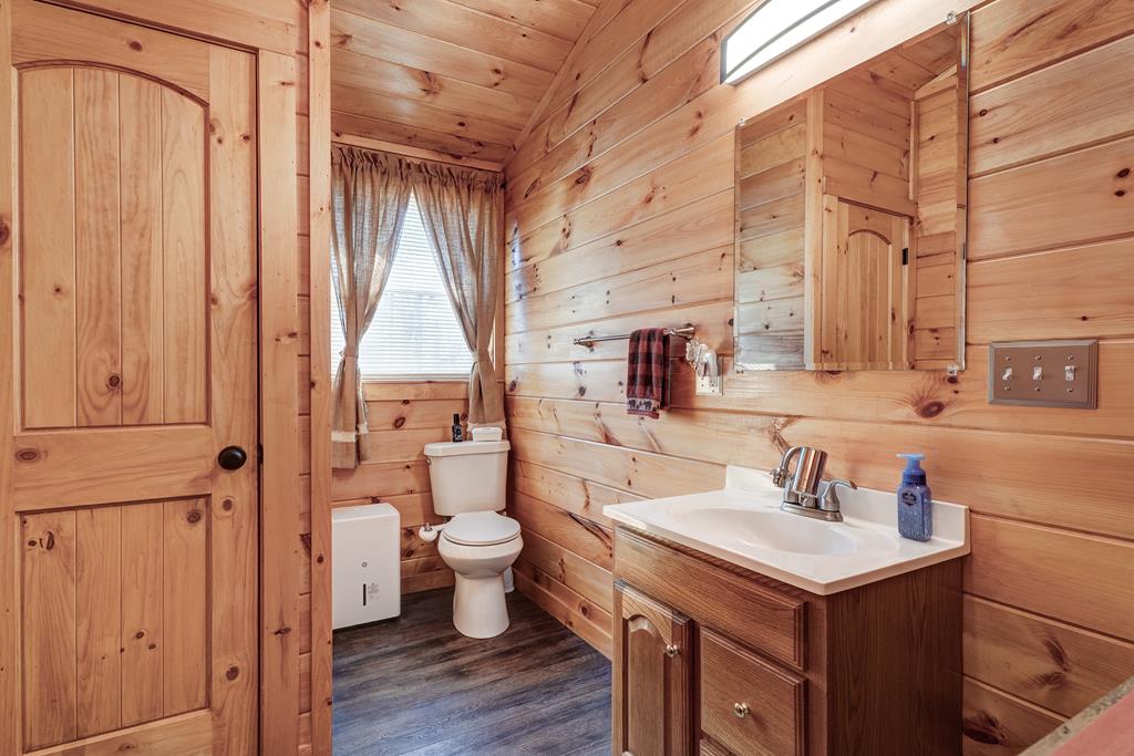 388 Cozy Cove Road Blairsville, GA 30512 - Photo 31 of 44 a bathroom with a sink toilet and shower