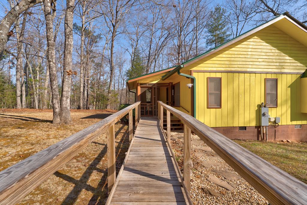 388 Cozy Cove Road Blairsville, GA 30512 - Photo 39 of 44 a view of balcony with wooden floor and fence