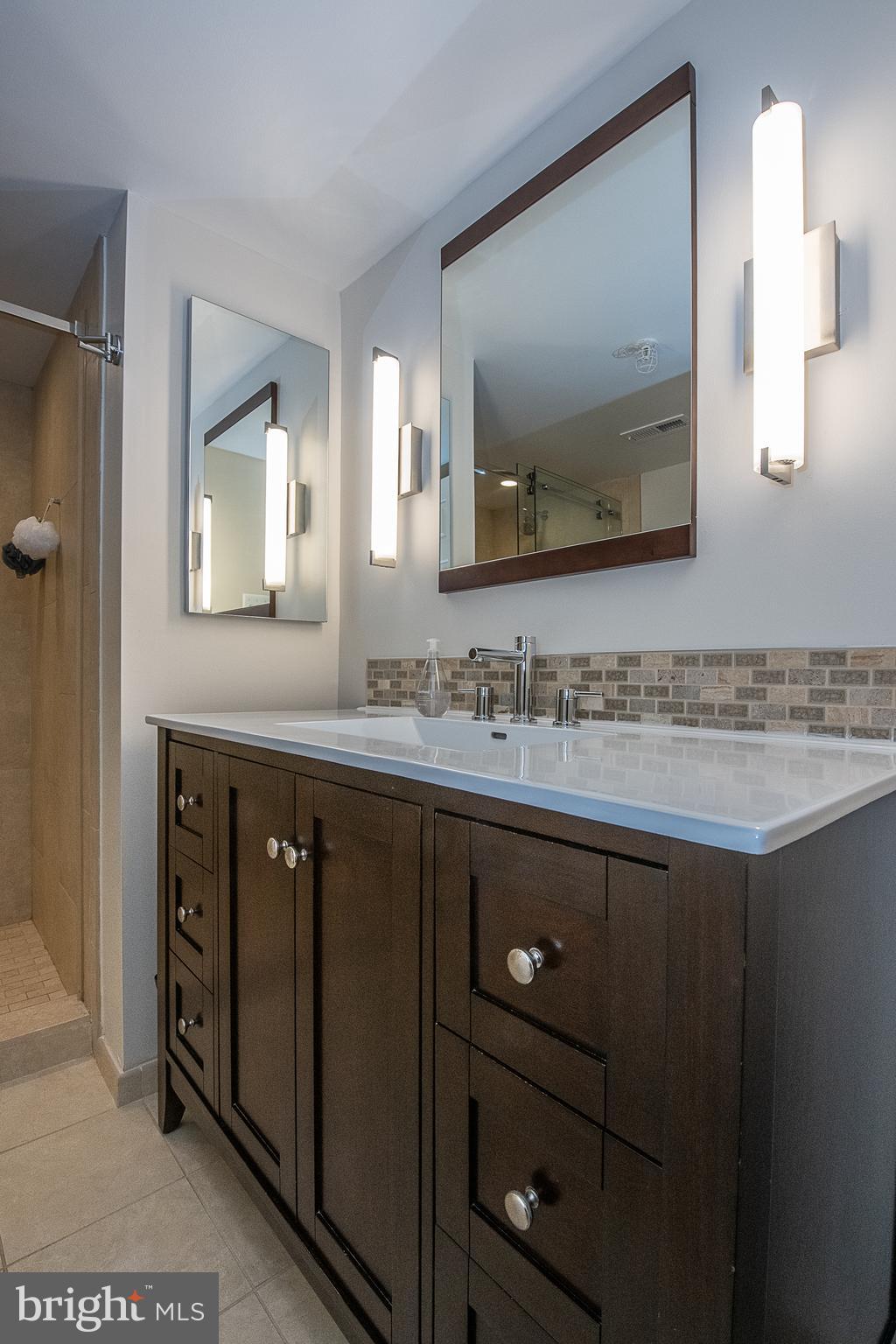 104 Woodside Road, Unit B201 Haverford, PA 19041 - Photo 21 of 32 Fully Renovated Master Bathroom