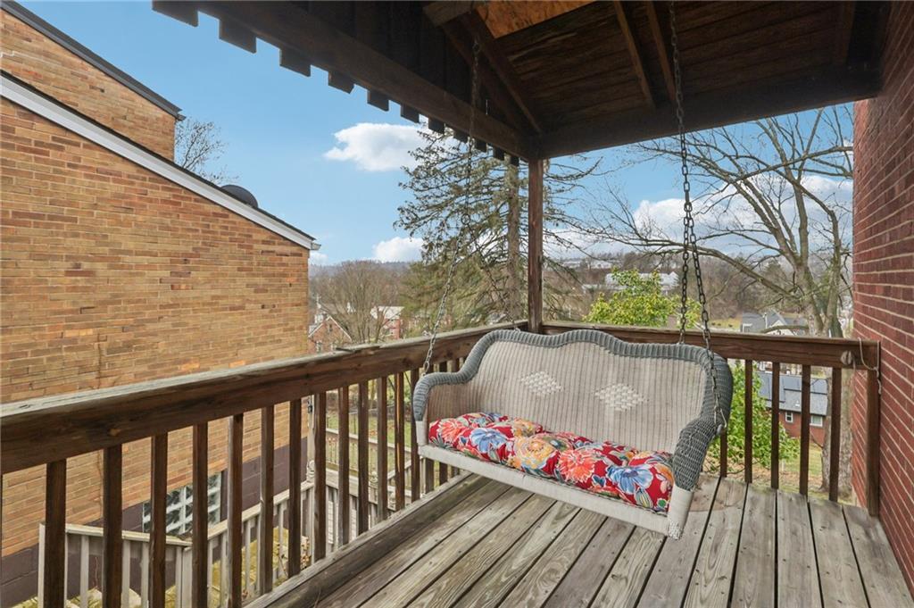 631 George Street Turtle Creek, PA 15145 - Photo 33 of 44 a view of balcony with wooden floor