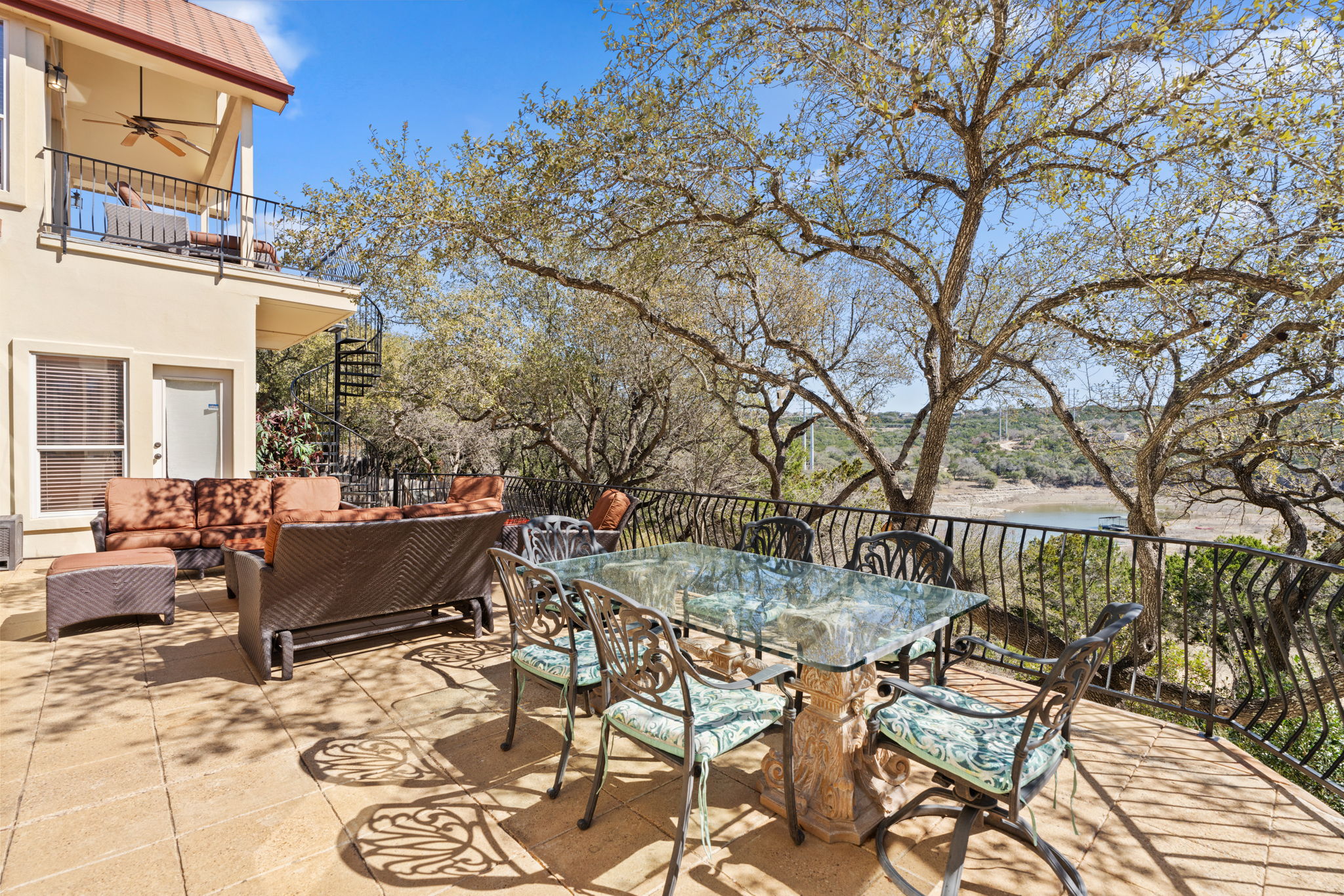 3405 Bee Creek Road Spicewood, TX 78669 - Photo 31 of 40 a view of a patio with a yard
