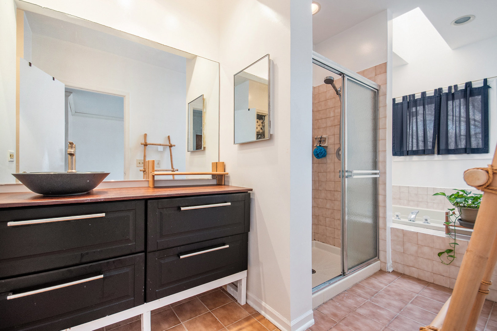1008 Arbor Court Mount Prospect, IL 60056 - Photo 11 of 19 a bathroom with a sink a mirror and shower