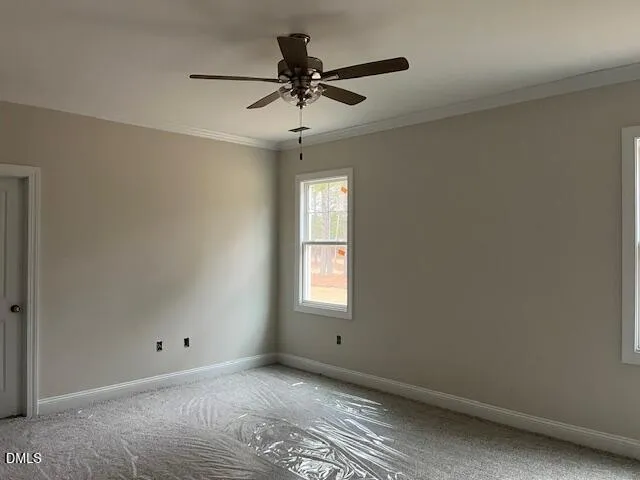 a view of a window in an empty room