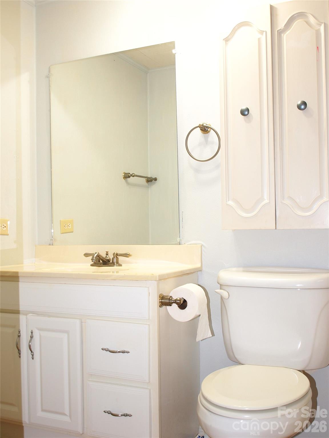 9 Smokey Cove Road Canton, NC 28716 - Photo 19 of 26 a bathroom with a sink a mirror a toilet and a shower
