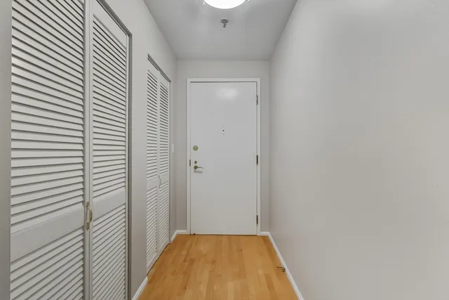 a view of a bathroom with a bathtub