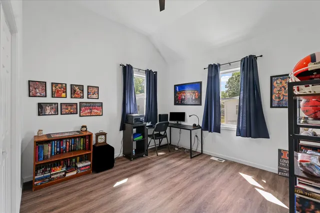 a room with furniture and a window