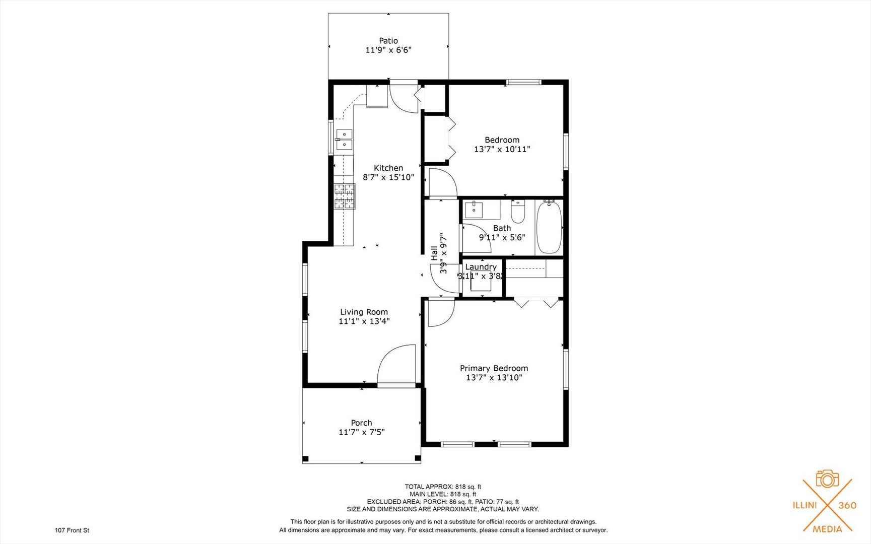 107 Front Street Fisher, IL 61843 - Photo 25 of 25 a picture of a bench in front of a wall