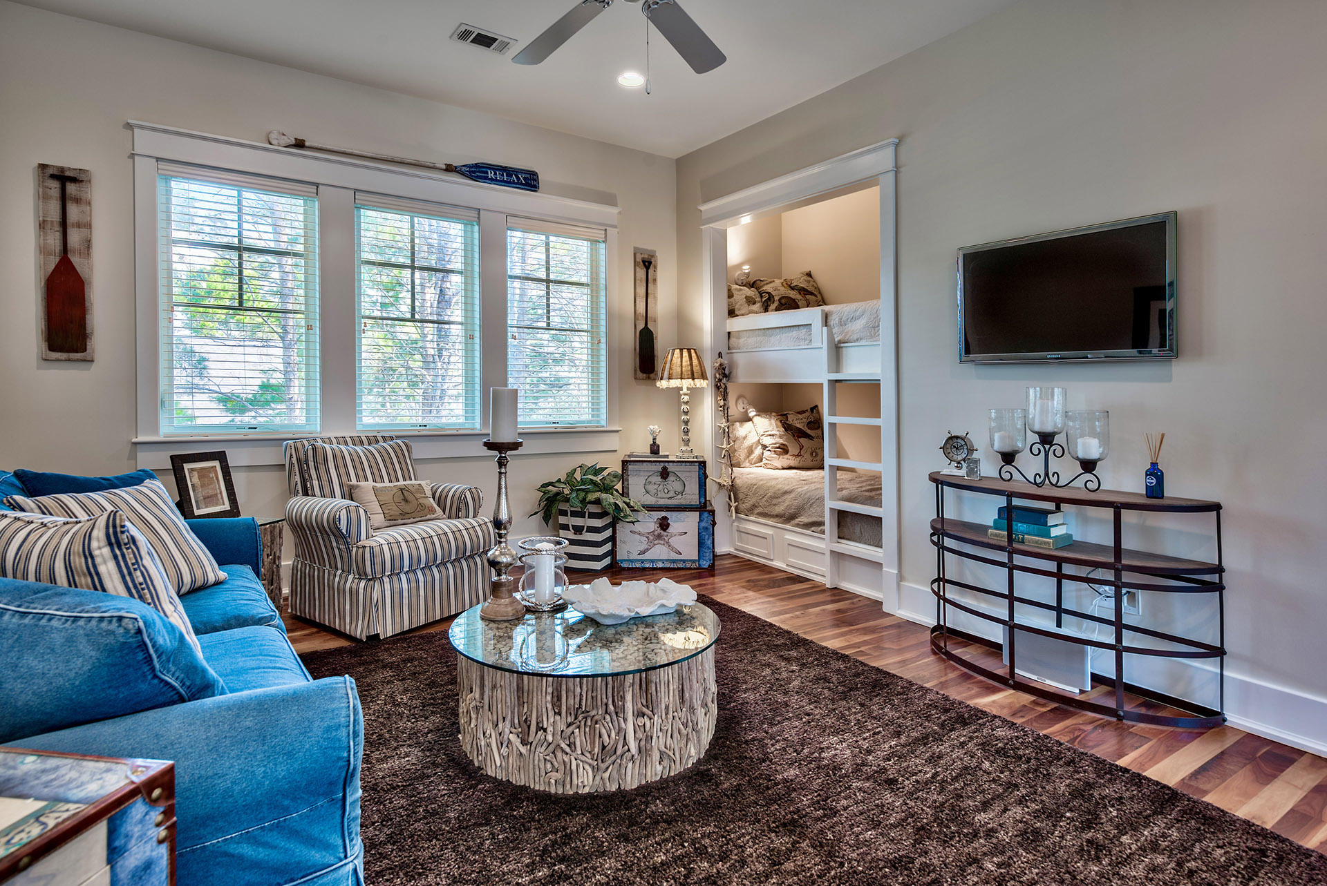 191 Plimsoll Way Santa Rosa Beach, FL 32459 - Photo 22 of 49 a living room with furniture and a flat screen tv