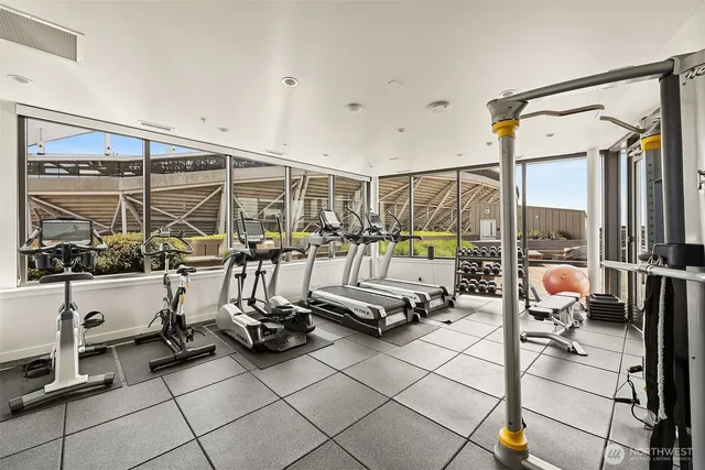 a living room filled with furniture