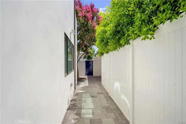 a tree in a house with a backyard