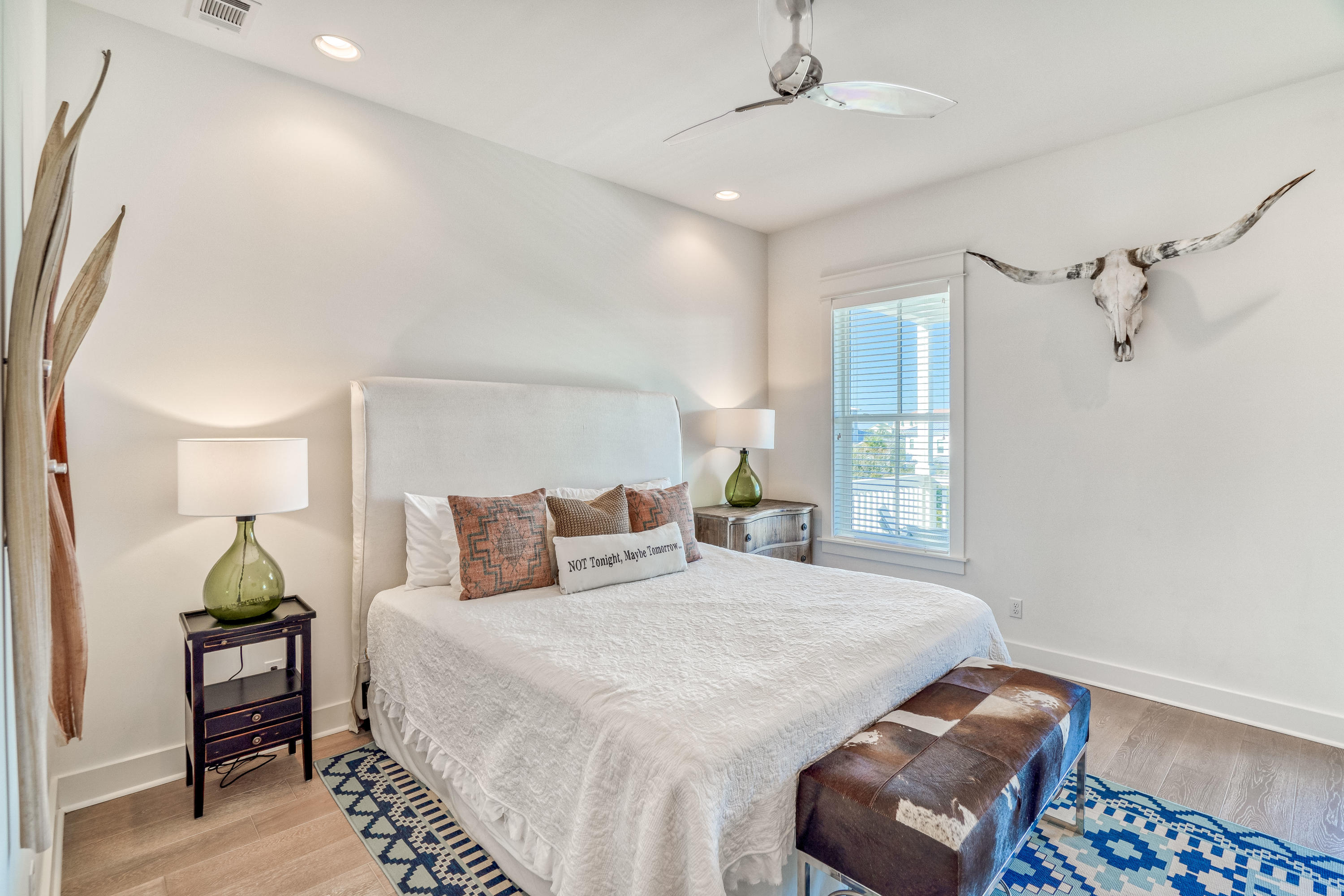 101 A St Inlet Beach Inlet Beach, FL 32461 - Photo 22 of 47 a bedroom with a bed and wooden floor