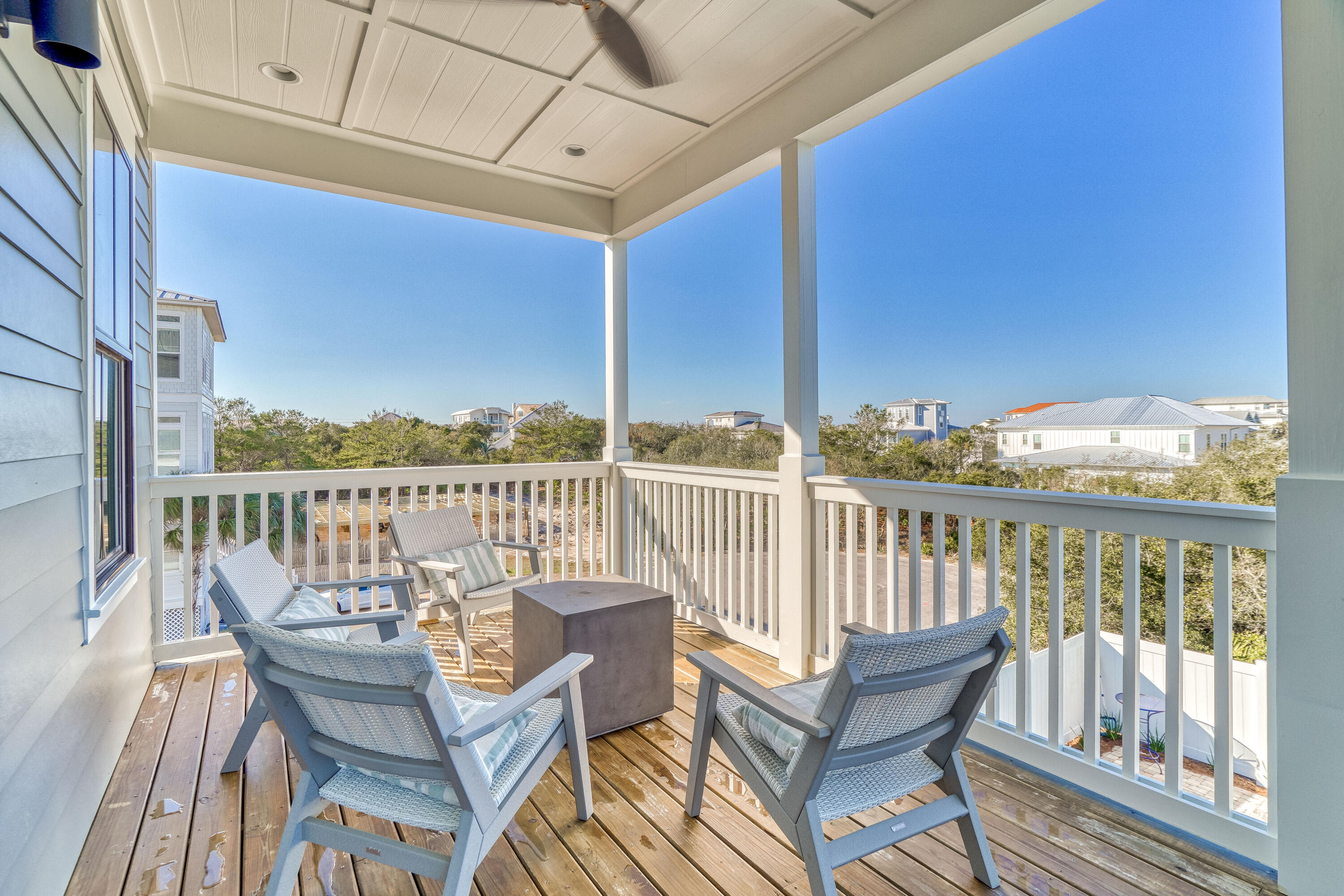 101 A St Inlet Beach Inlet Beach, FL 32461 - Photo 24 of 47 a view of a balcony with furniture