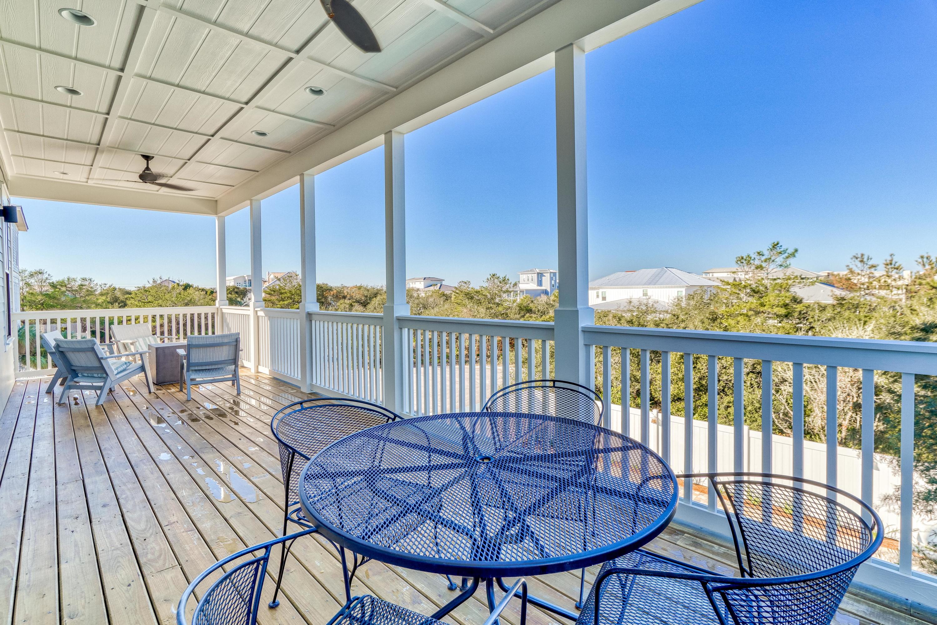 101 A St Inlet Beach Inlet Beach, FL 32461 - Photo 25 of 47 a view of a balcony with furniture