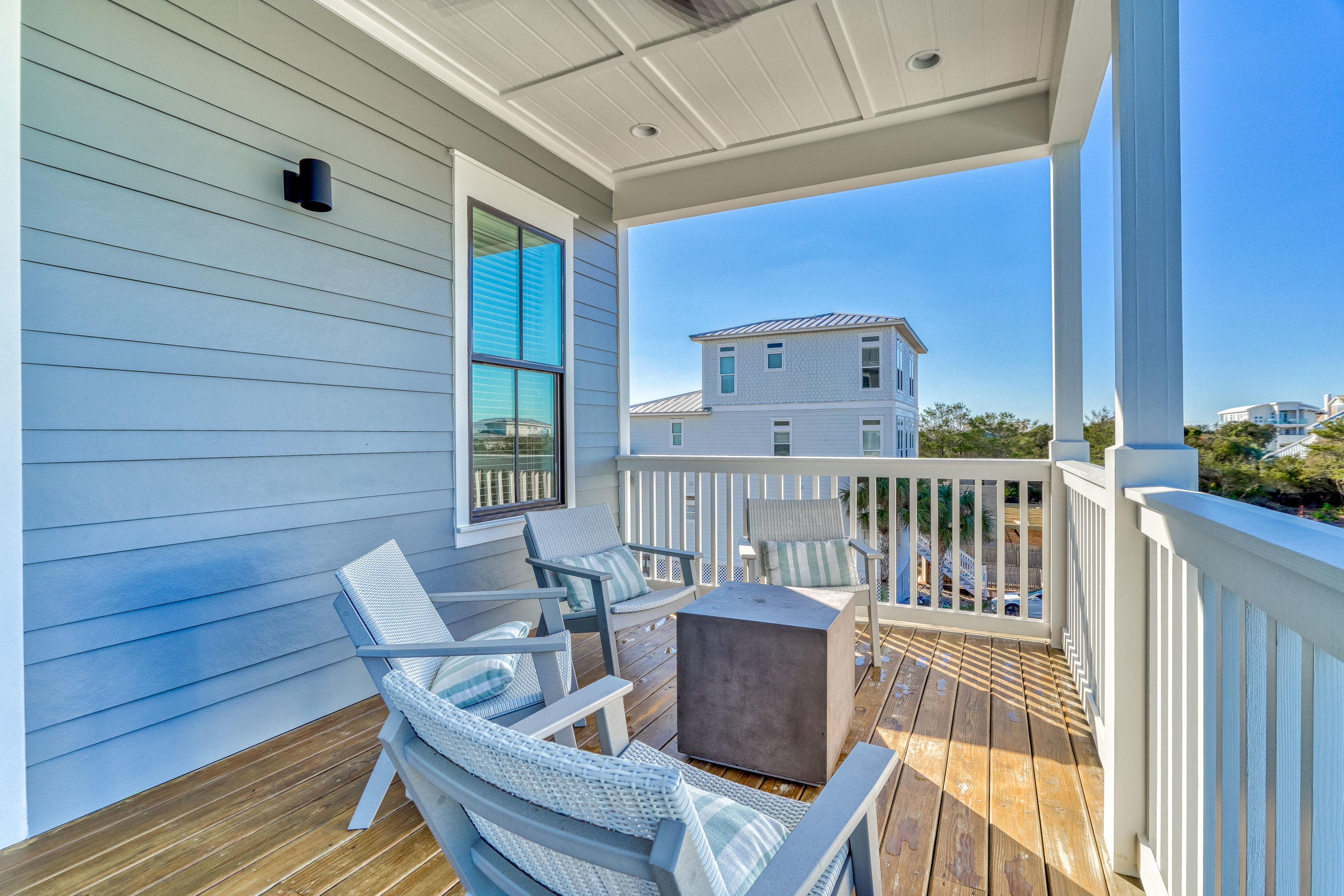 101 A St Inlet Beach Inlet Beach, FL 32461 - Photo 26 of 47 a view of a chair and table in the balcony