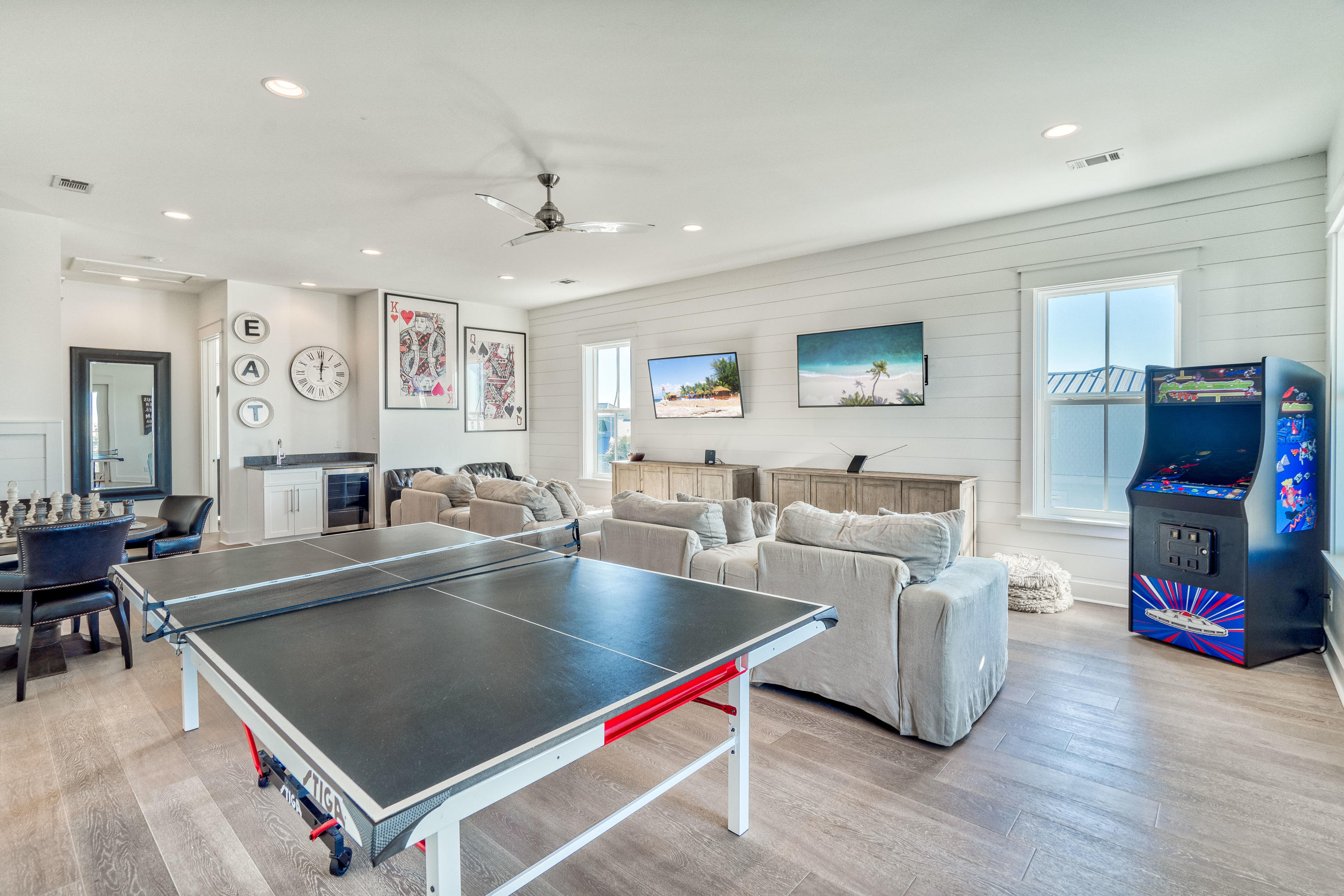 101 A St Inlet Beach Inlet Beach, FL 32461 - Photo 41 of 47 a living room with lots of furniture and a flat screen tv
