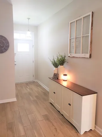 a living room with furniture and a couch