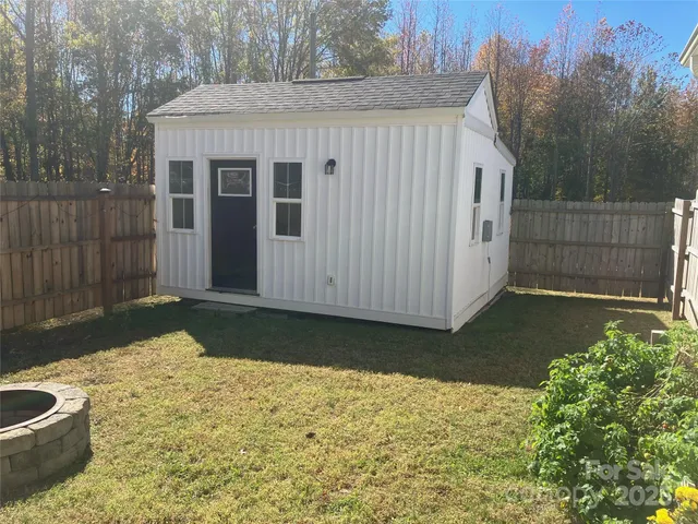 a backyard of a house