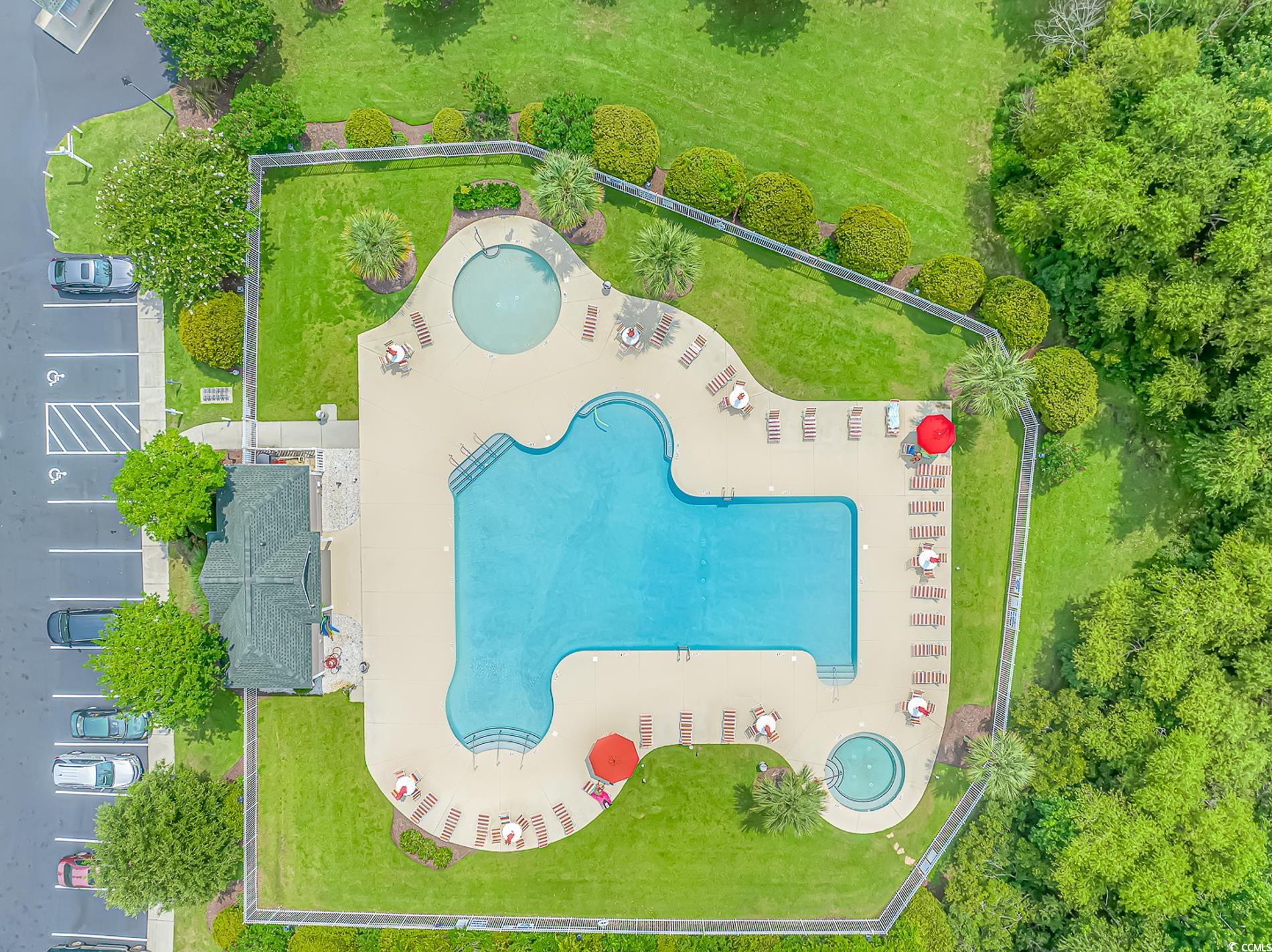 751 Painted Bunting Drive, Unit E Murrells Inlet, SC 29576 - Photo 38 of 40 Aerial view of a pool