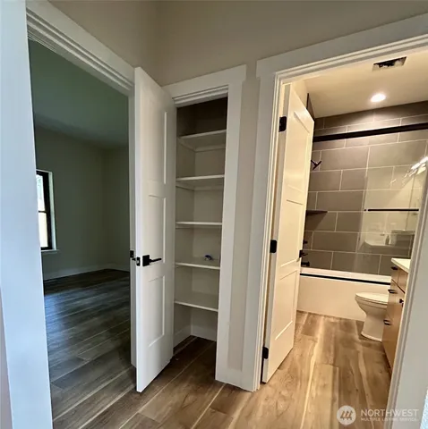 a view of a walk in closet