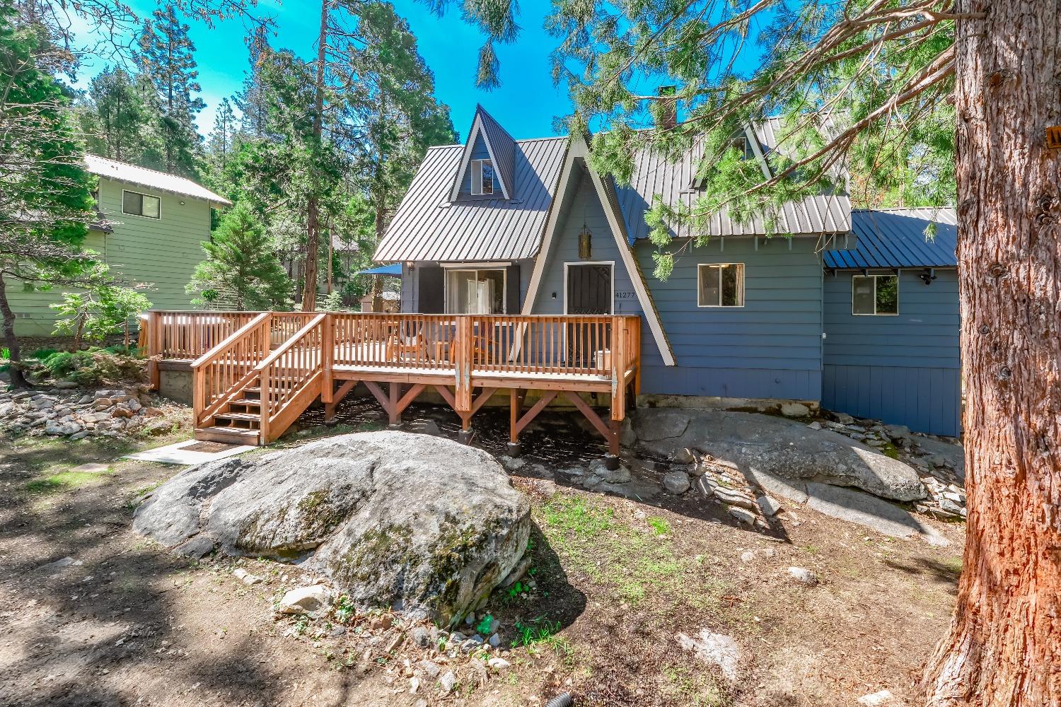 41277 Timber Drive Shaver Lake, CA 93664 - Photo 3 of 24 a view of a house with a yard