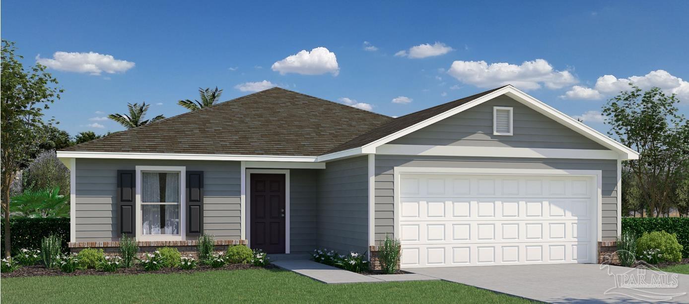 3577 Bay Magnolia Way Pace, FL 32571 - Photo 1 of 2 a front view of a house with a yard and garage