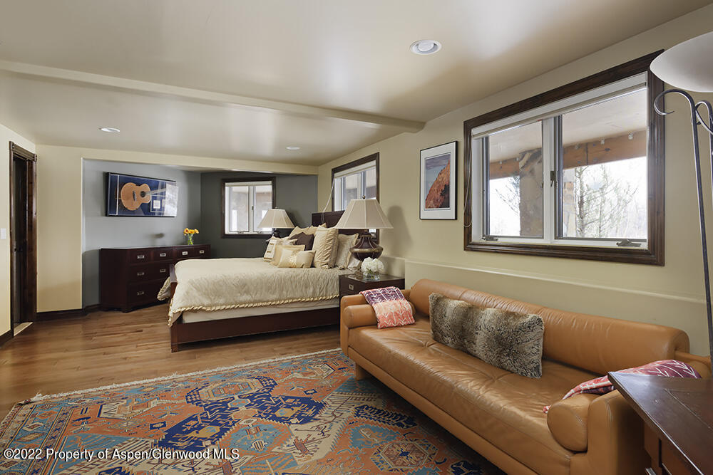 2345 Juniper Hill Road Aspen, CO 81611 - Photo 19 of 26 a bedroom with furniture and a rug