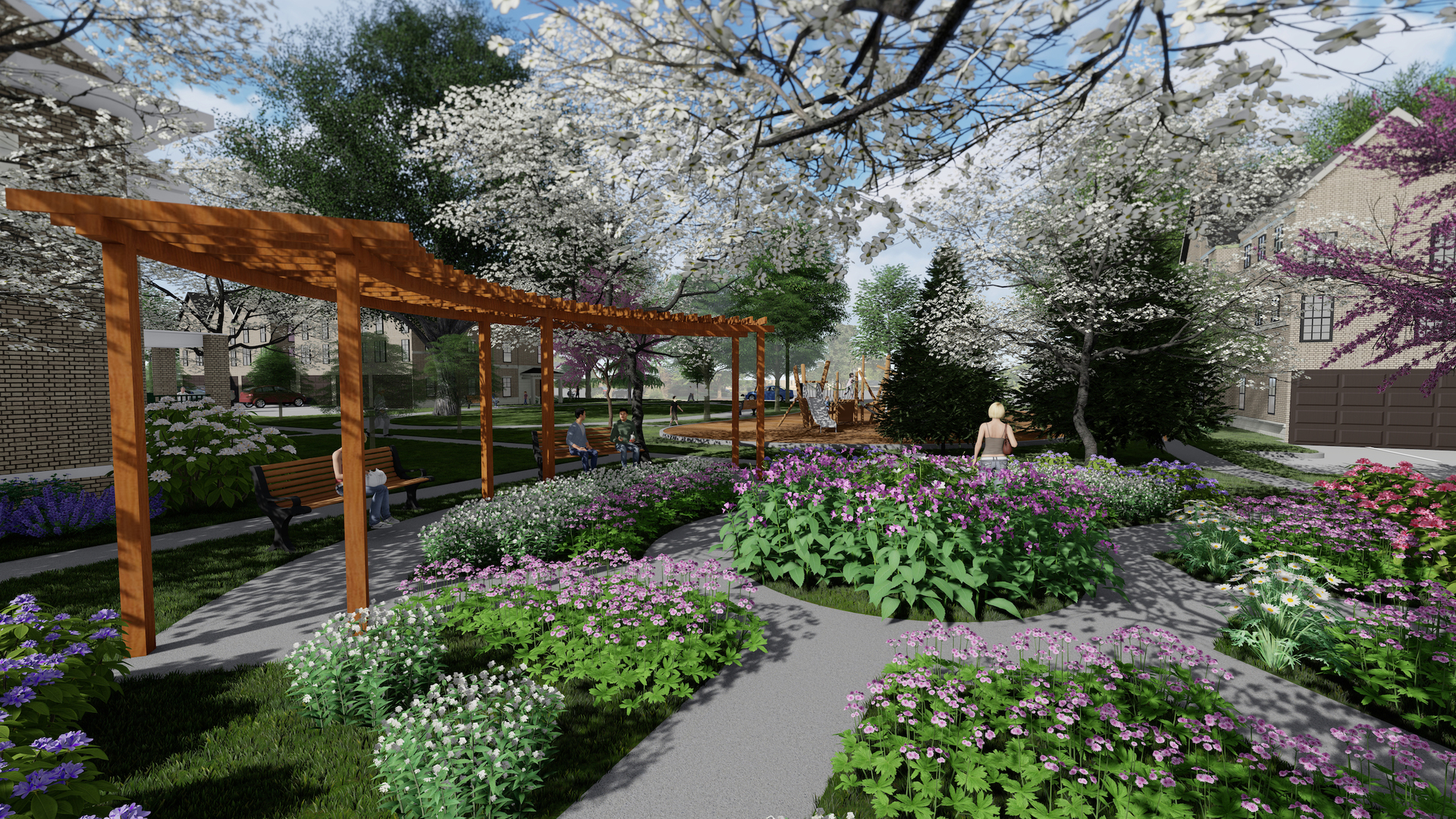 116 North Wright Street, Unit 5 Naperville, IL 60540 - Photo 5 of 62 a view of a garden