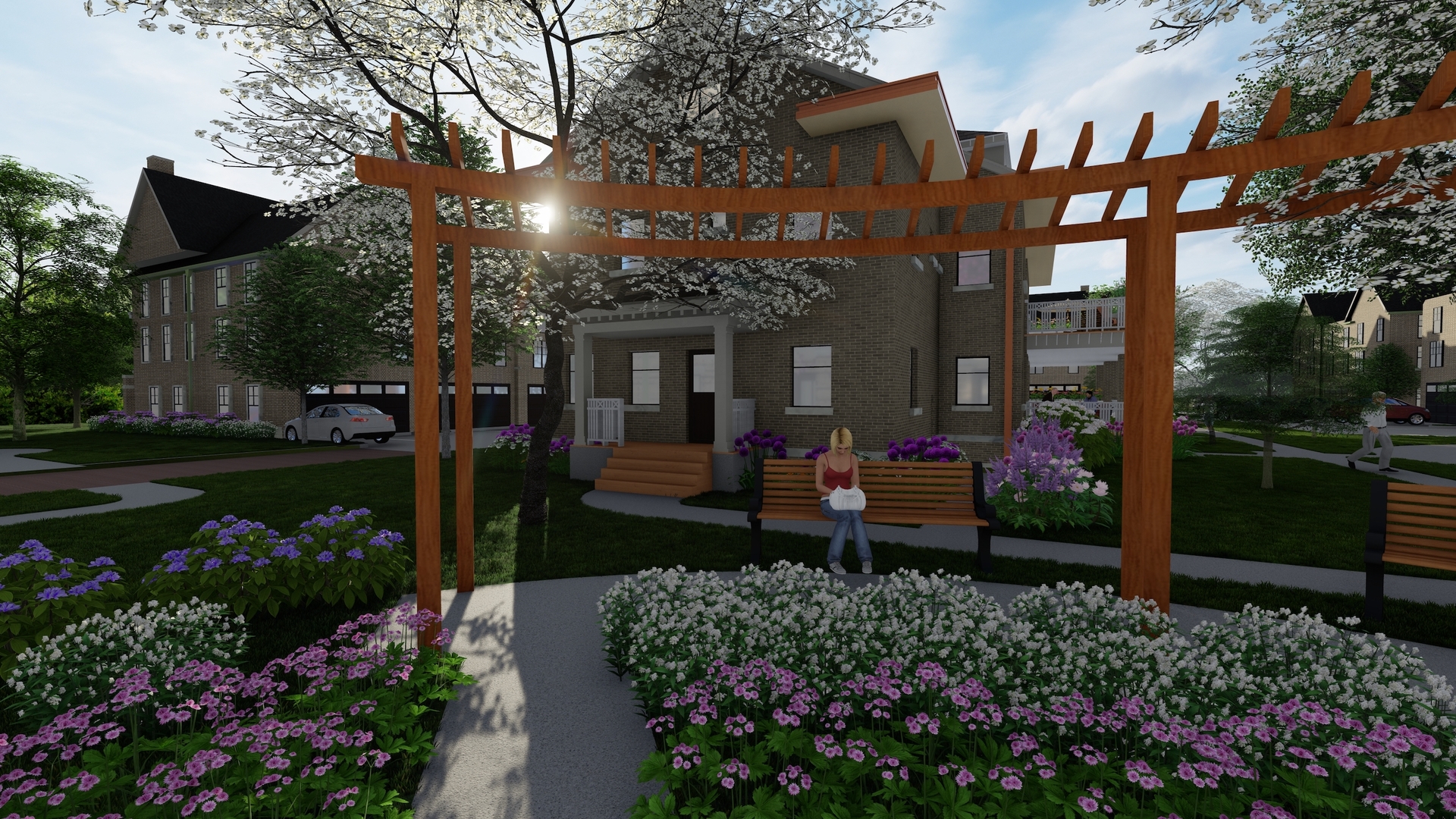 116 North Wright Street, Unit 5 Naperville, IL 60540 - Photo 6 of 62 a view of a house with a yard and garden