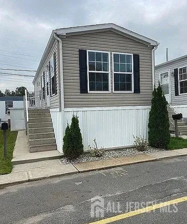 a front view of a house