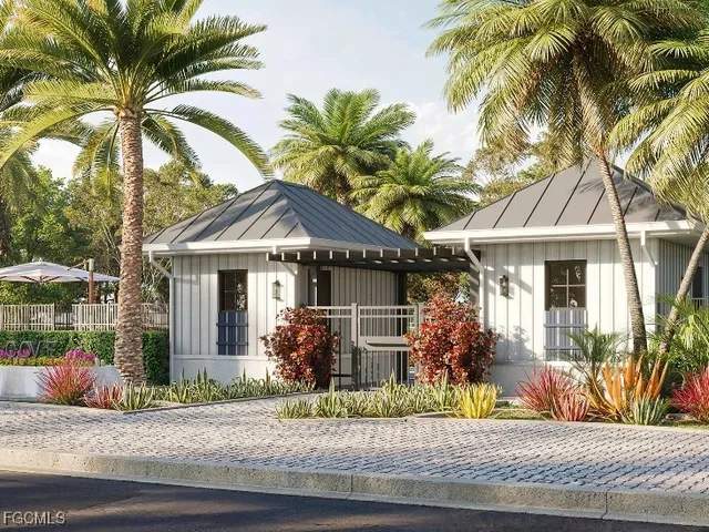 a front view of house with small garden