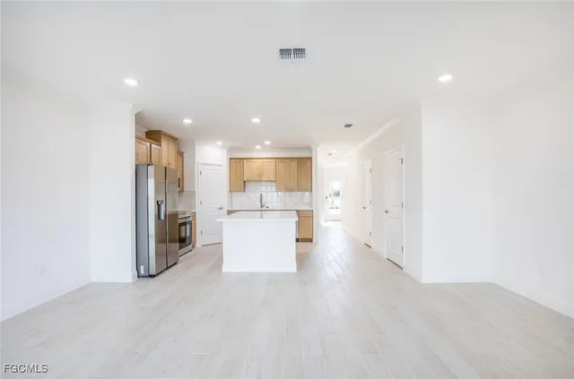 an empty room with a window